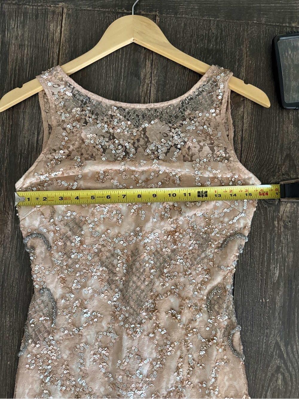 Aidan Mattox Rose Gold Sequin Sheath Dress - Picture 3 of 9